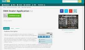 
							         SMA Dealer Application 1.2 Free Download								  
							    