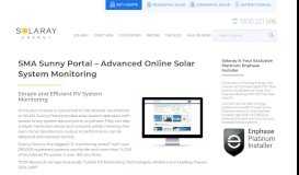 
							         SMA Sunny Portal - Advanced Online Solar System Monitoring ...								  
							    