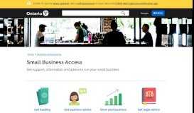 
							         Small Business Access | Ontario.ca								  
							    