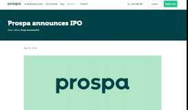 
							         Small business lender Prospa announces IPO								  
							    
