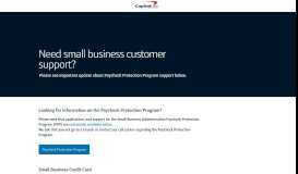 
							         Small Business products | Support Center - Capital One								  
							    