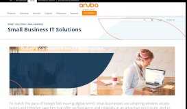 
							         Small Business (SMB) Network Solutions | Aruba - Aruba Networks								  
							    
