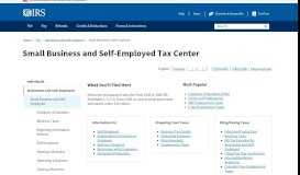
							         Small Businesses Self-Employed | Internal Revenue Service								  
							    