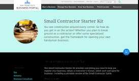 
							         Small Contractor | SF Business Portal								  
							    