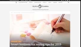
							         Smart business tax saving tips for 2019 | AlphaGamma								  
							    