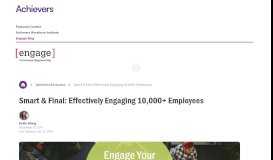 
							         Smart & Final: Effectively Engaging 10000+ ... - Achievers								  
							    