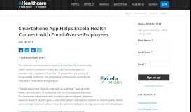 
							         Smartphone App Helps Excela Health Connect with Email ...								  
							    