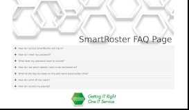 
							         SmartRoster FAQ Page								  
							    