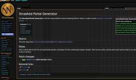 
							         Smashed Portal Generator - Wowpedia - Your wiki guide to the World ...								  
							    