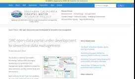 
							         SMC open-data portal under development to streamline data ...								  
							    