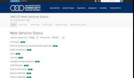 
							         SMCCD Web Services Status – CSM, Cañada & Skyline College								  
							    