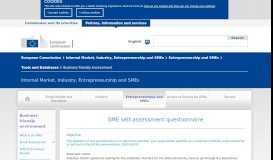 
							         SME Questionnaire - European Commission - europa.eu								  
							    