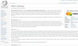 
							         SMEC Holdings - Wikipedia								  
							    