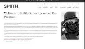 
							         Smith Optics Revamped Pro Program								  
							    
