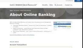 
							         Smith's REWARDS World Mastercard® | About Online Banking								  
							    