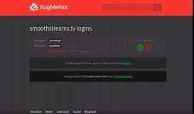 
							         smoothstreams.tv passwords - BugMeNot								  
							    