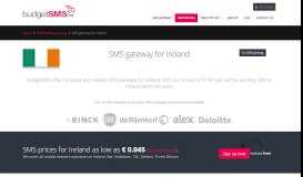 
							         SMS Gateway Pricing for Ireland - BudgetSMS.net								  
							    