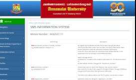 
							         SMS Information - Annamalai University								  
							    