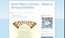 
							         SMS School Blog - St. Mary's School - Catholic Elementary School ...								  
							    