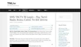 
							         SMS TACTV IN Login - Pay Tamil Nadu Arasu Cable TV Bill ...								  
							    