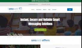 
							         smsweb | Instant, Secure and Reliable Smart Messaging Solutions								  
							    