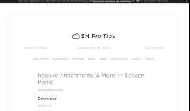
							         SN Pro Tips — Service Portal: Attachments & DOM								  
							    