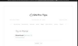 
							         SN Pro Tips — Try Catalog Item in Portal								  
							    
