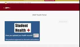 
							         SNAP Health Portal - Portsmouth Christian Academy								  
							    