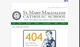 
							         SNAP Health Portal | St. Mary Magdalene Catholic School | Humble, TX								  
							    