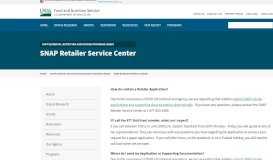 
							         SNAP Retailer Service Center | USDA-FNS - USDA Food and Nutrition ...								  
							    