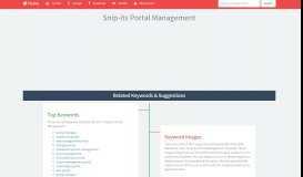 
							         Snip-its Portal Management Related Keywords & Suggestions - Snip ...								  
							    