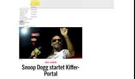 
							         Snoop Dogg startet Kiffer-Portal								  
							    