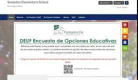 
							         Snowden Elementary / Homepage - Farmersville Unified School District								  
							    