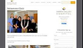 
							         Snowmass Medical Care clinic | Aspen Valley Hospital								  
							    