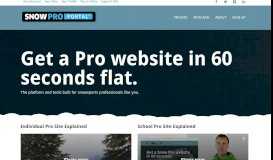 
							         SNOWPRO PORTAL™ | Pro quality sites for snow sports industry ...								  
							    