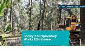 
							         Snowy 2.0 Exploratory Works EIS released | Snowy Hydro								  
							    