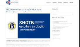 
							         SNQTB escolheu o sysnovare RH Suite - Sysnovare								  
							    