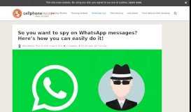 
							         So you want to spy on WhatsApp messages? Here's how you can ...								  
							    