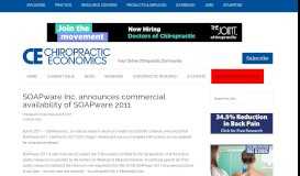 
							         SOAPware Inc., software, chiropractic, Electronic Health Records ...								  
							    