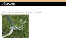 
							         Soccer Goal Ground Anchor Kit - 505010 :: Draper, Inc.								  
							    