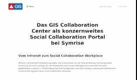 
							         Social Collaboration Portal bei Symrise - GIS Gesellschaft für ...								  
							    