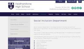 
							         Social Inclusion Department | Featherstone High School, 11 Montague ...								  
							    