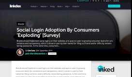 
							         Social Login Adoption By Consumers 'Exploding ... - Linkdex								  
							    