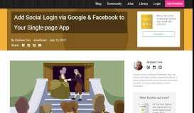 
							         Social Login for Your SPA: Authenticate Your Users via ...								  
							    
