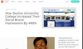 
							         Social Media Case Study | Skyline University | TINT								  
							    
