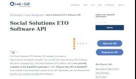 
							         Social Solutions ETO Software API (Overview, Documentation ...								  
							    