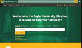 
							         Social Welfare History Image Portal Wins CRL ... - Baylor University								  
							    