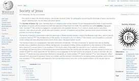 
							         Society of Jesus - Wikipedia								  
							    