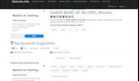 
							         Sodel3 JKUAT AC Ke ODEL Results For Websites Listing								  
							    
