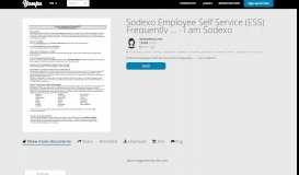 
							         Sodexo Employee Self Service (ESS) Frequently ... - I am ...								  
							    
